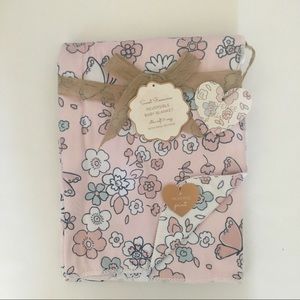 NEW Baby Blanket Pink Floral Reversible Print